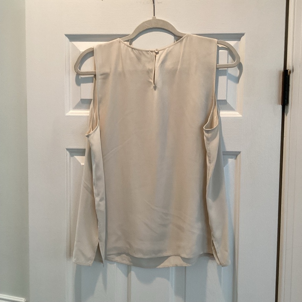 Eileen Fisher 100% Silk Sleeveless Blouse | Soft Cream | Size L - Picture 3 of 4
